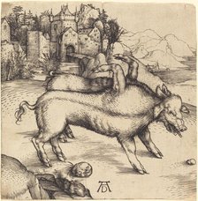 The Monstrous Pig of Landser, probably 1496. Creator: Albrecht Durer.