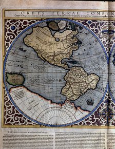Atlas of Gerardus Mercator', 1595, map of the Americas and part of Antarctica.