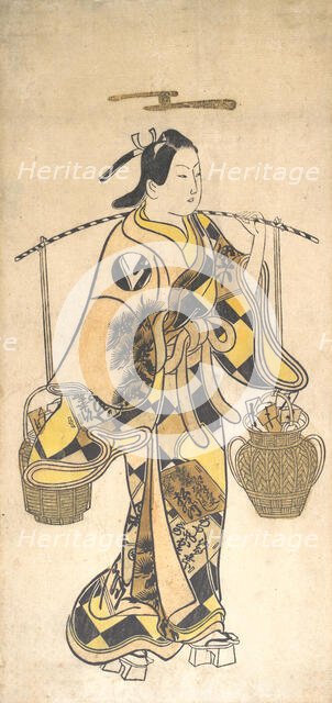 A Young Man as a Seller of Love Prophecies, ca. 1730s., ca. 1730s. Creator: Attributed to Okumura Toshinobu.