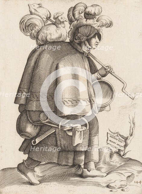 Costume Plate: Wife of a Warrior from Germany, ca. 1558-70. Creator: Unknown.