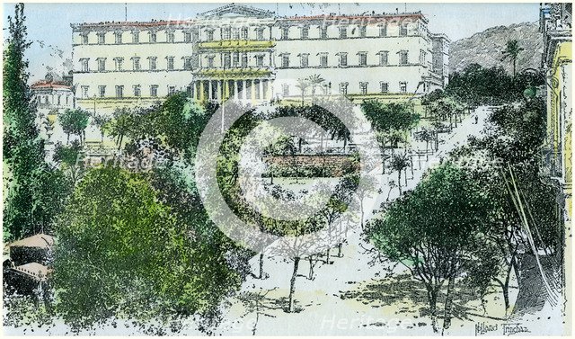 The Royal Palace, Athens, Greece, c1890. Artist: Unknown