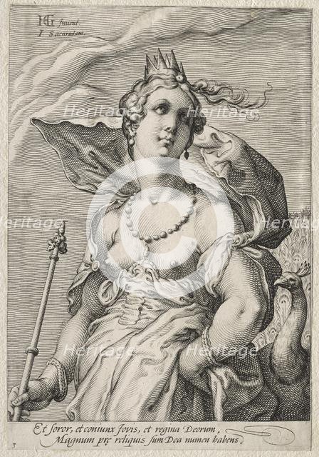 Juno, c. 1595. Creator: Jan Saenredam (Dutch, 1565-1607).