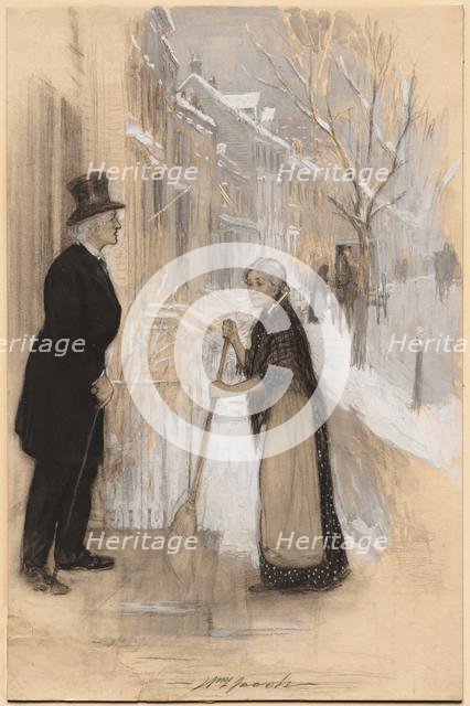 Sketch to illustrate "Not Honourably Discharged", 1904. Creator: William Leroy Jacobs (American, 1869-1917).