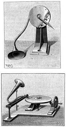 Emile Berliner's Gramophone, c1888. Artist: Unknown