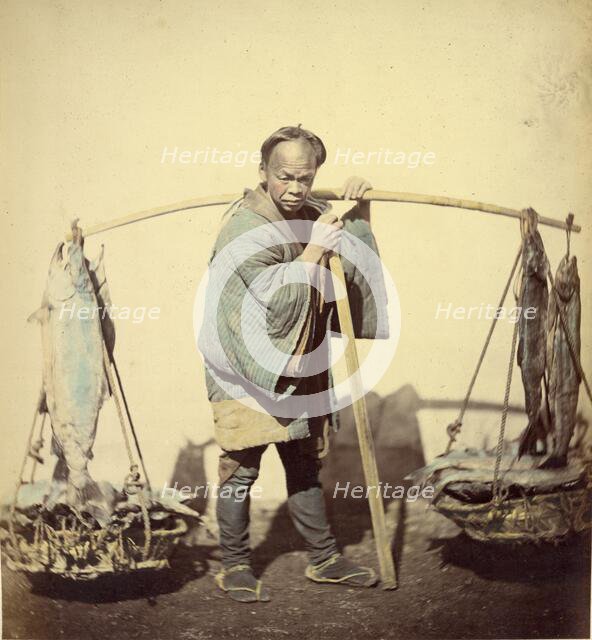 Fishmonger, 1866-1867. Creator: Felice Beato.