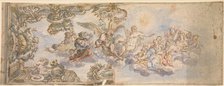 Allegorical Design for a Ceiling Fresco., 1650-1700. Creator: Unknown.