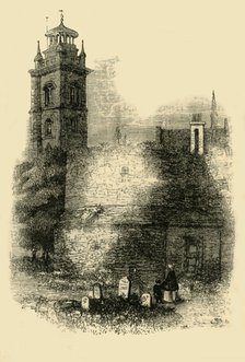 'St. Giles's, Cripplegate, Showing the Old Wall', c1872. Creator: Unknown.