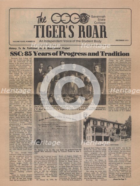 The Tiger's Roar: An Independent Voice of the Student Body, Volume XXXII, 1975-12. Creator: Unknown.