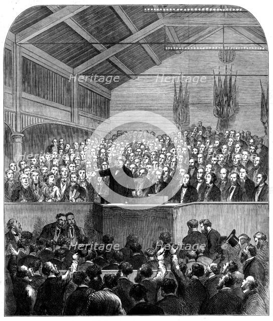 Mr. Bright addressing the electors of Birmingham, 1873. Creator: Unknown.