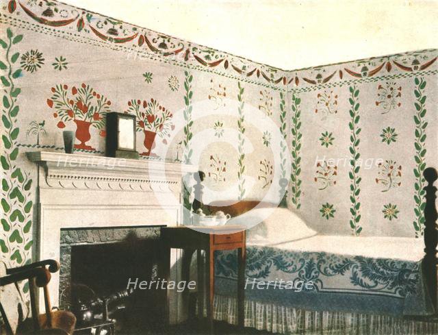 Mural painting in a room in Bois House, Riverton, Connecticut, USA, (1928). Creator: Unknown.