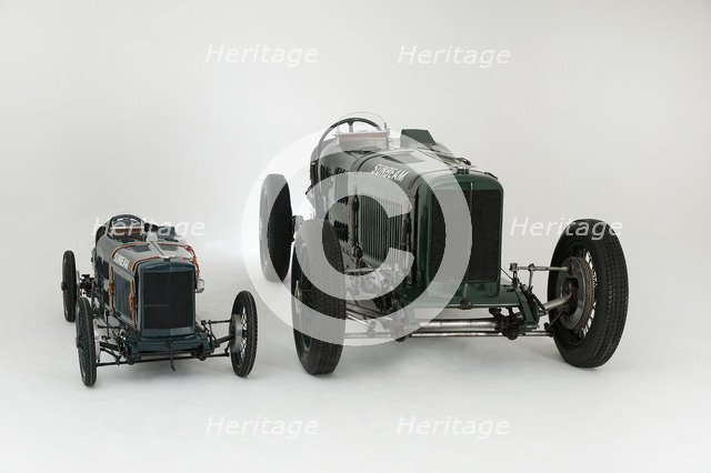 1924 Sunbeam Cub 2 litre with Sunbeam Cub Motorised child's pedal car replica Artist: Unknown.