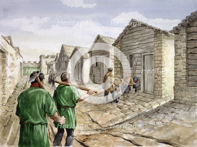 Housesteads Roman Fort, 4th century, (c1990-2010). Artist: Philip Corke.