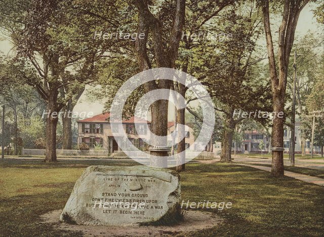 Line of the Minute Men Memorial, Lexington, c1900. Creator: Unknown.