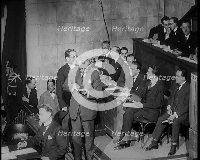 Members of the League of Nations Meeting in Geneva, 1926. Creator: British Pathe Ltd.