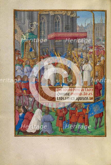 Procession for Corpus Christi; Spinola Hours, about 1510-1520. Creator: Master of James IV of Scotland.