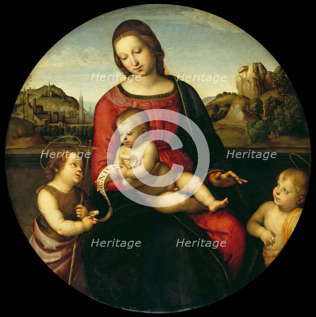 Mary with the Child, John the Baptist and a Holy Boy (Madonna Terranuova), c. 1505. Artist: Raphael (1483-1520)