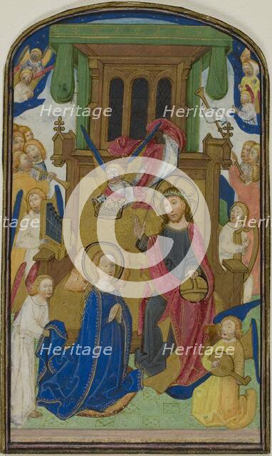 The Coronation of the Virgin, from a Book of Hours, 1460/70. Creator: Attributed to Willem Vrelant or his workshop.