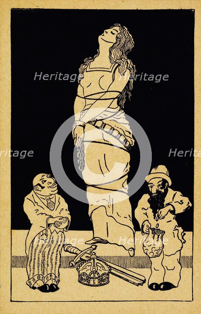 Germania. Anti-Semitic Postcard, c. 1920.