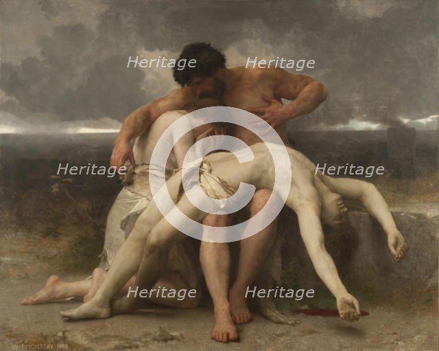 The first duel, 1888. Creator: Bouguereau, William-Adolphe (1825-1905).