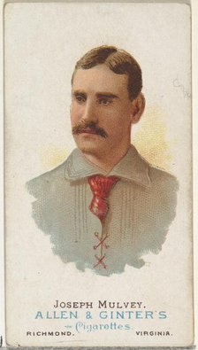Joseph Mulvey, Baseball Player, from World's Champions, Series 1 (N28) for Allen & Ginter ..., 1887. Creator: Allen & Ginter.