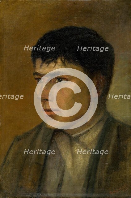 Portrait of a Village Lad, after 1910. Creator: Ladislav Mednyanszky.