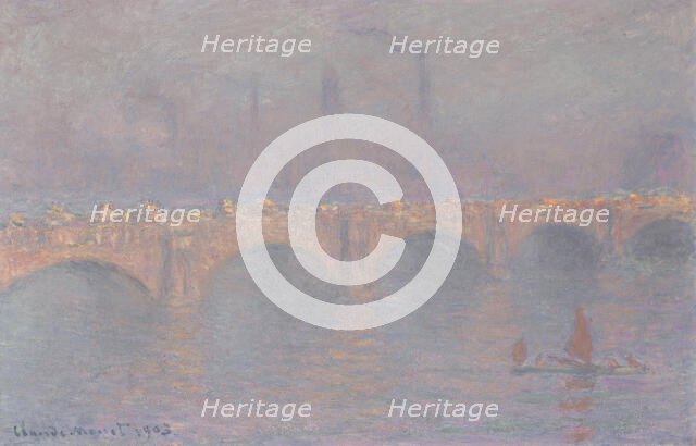 Waterloo Bridge, soleil voilé, 1899-1903. Creator: Monet, Claude (1840-1926).