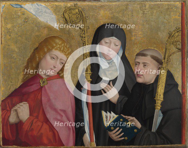 Saints John the Evangelist, Scholastica and Benedict (The Liesborn Altarpiece), ca. 1470-1480. Artist: Master of Liesborn (15th century)