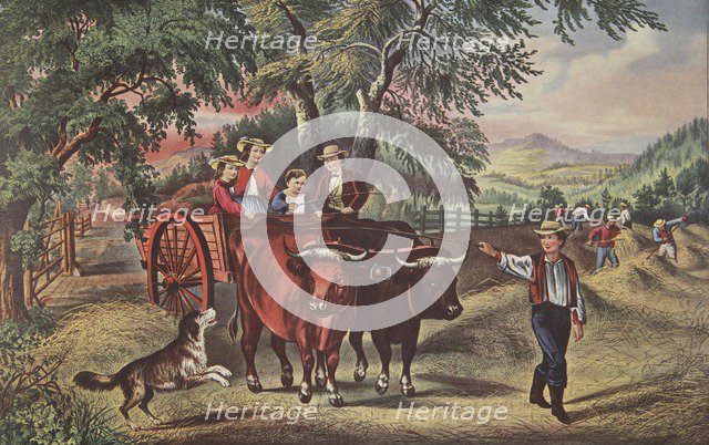 Haying-time, The First Load, pub. 1868, Currier & Ives (Colour Lithograph)