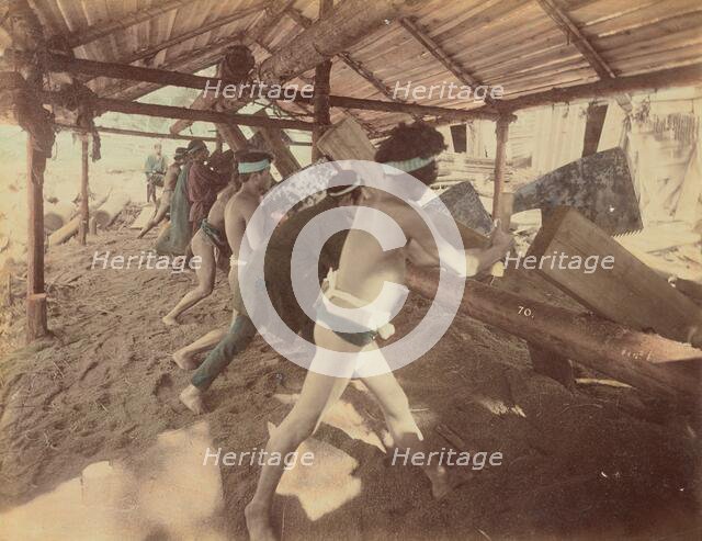 Sawyers, 1870s-1890s. Creator: Kusakabe Kimbei.