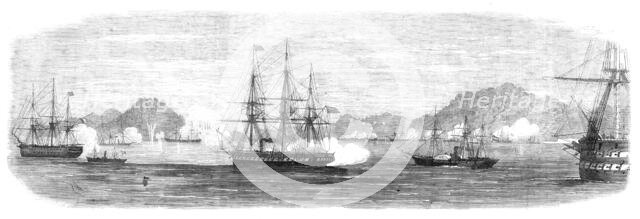 The War in Japan: action of Sept. 5, in the Strait of Simonosaki, 1864. Creator: Edwin Weedon.