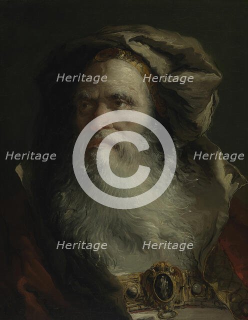 Head of a Philosopher, 1758/64. Creator: Giovanni Domenico Tiepolo.