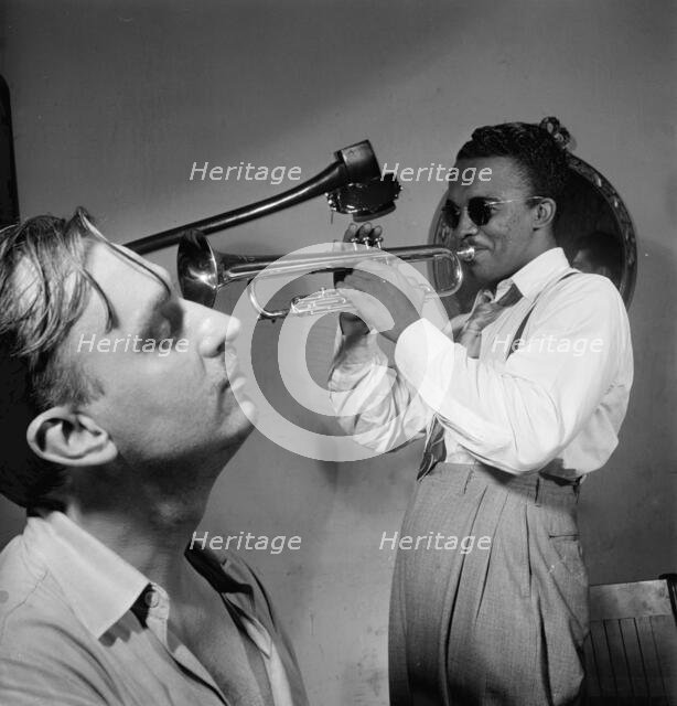 Portrait of Howard McGhee and Brick Fleagle, New York, N.Y., ca. Sept. 1947. Creator: William Paul Gottlieb.