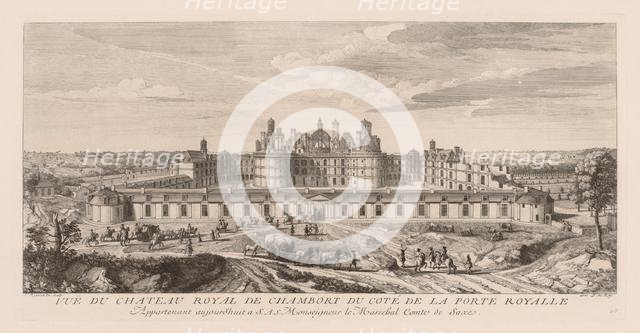 Vue du Château royal de Chambord, du côte de la Porte royale. Creator: Jacques Rigaud (French, 1681-1754).