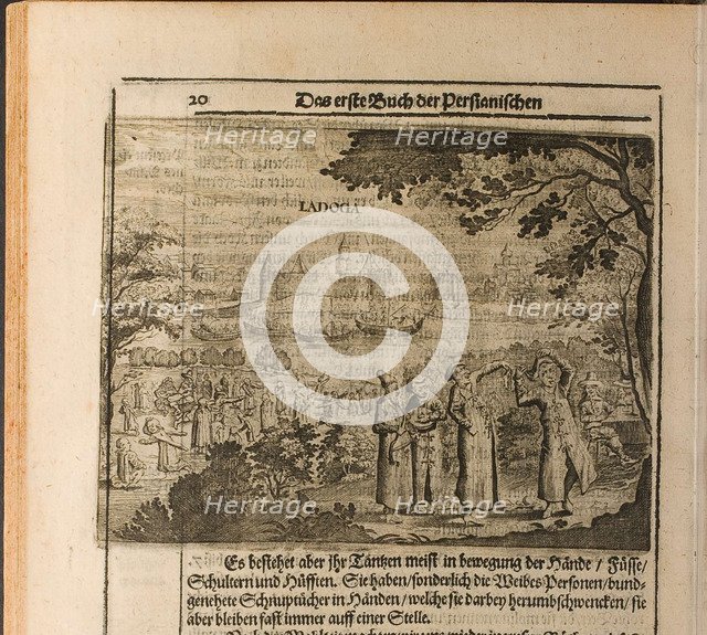 The fortress of Staraya Ladoga (Illustration from Travels to the Great Duke of Muscovy and the King Artist: Rothgiesser, Christian Lorenzen (?-1659)