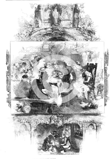 The King of the Bean - drawn by Edmond Morin, 1857. Creator: Unknown.