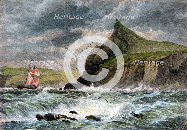 The entrance to Fowey Harbour, Cornwall, 19th century. Artist: Unknown