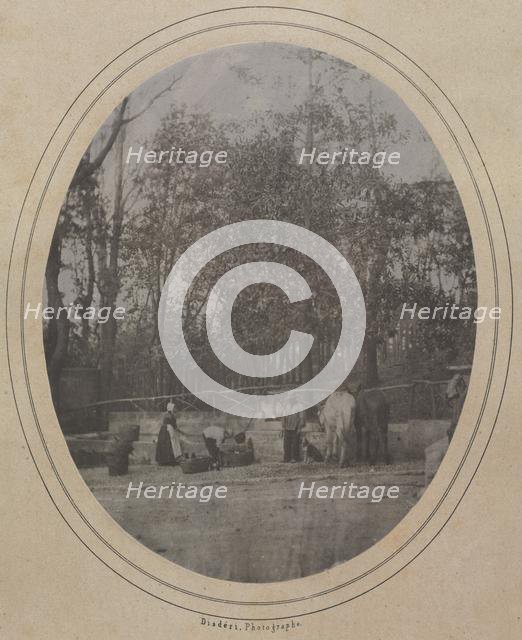 Village Scene (Southern France), c. 1853. Creator: André-Adolphe-Eugène Disdéri (French, 1819-1889).