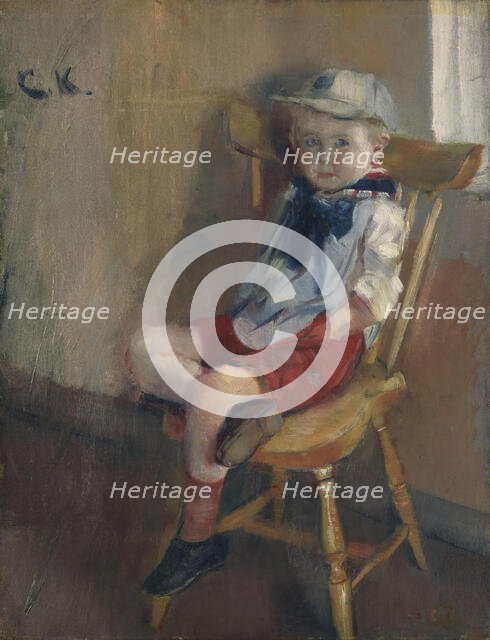 A little Boy on a Chair, 1888, 1888. Creator: Christian Krohg.