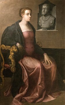 Portrait of Duchess Margaret of Parma (1522-1586), 1545. Creator: Piombo, Sebastiano, del (1485-1547).