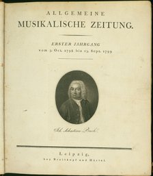 Title page of the first volume of the Allgemeine musikalische Zeitung (General music newspaper), 1