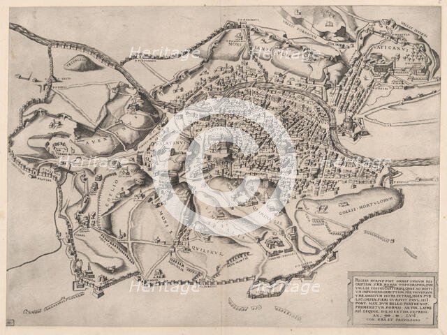 Speculum Romanae Magnificentiae: View of Rome from the East, 16th century., 16th century. Creator: Nicolas Beatrizet.