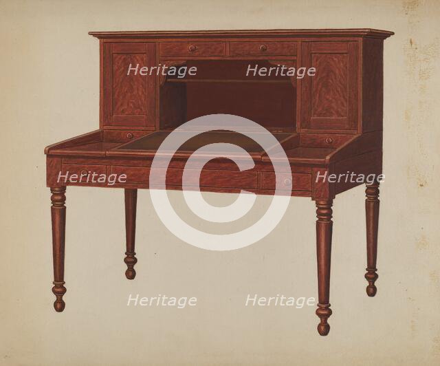 Desk, c. 1937. Creator: Frank Wenger.