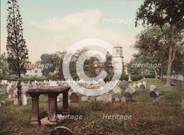 Christ Church churchyard, Cambridge, c1899. Creator: Unknown.