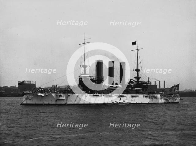 U.S.S. Maine, broadside, c1905. Creator: Unknown.
