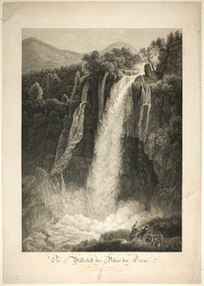 The Waterfall of Velino Near Terni, Rome, 1795. Creator: Friedrich Wilhelm Gmelin.