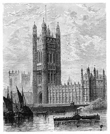 The Victoria Tower and the Houses of Parliament, London, 1900. Artist: Unknown