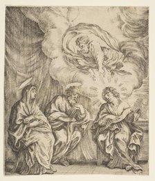 Child Jesus Explaining the Scriptures to His Mother and St. Joseph, ca. 1627. Creator: Stefano della Bella.