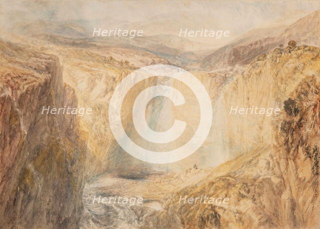 Fall of the Tees, Yorkshire, 1825-1826. Creator: JMW Turner.