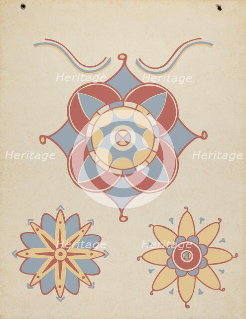 San Juan Capistrano Mission Ceiling Decoration from the portfolio "Decorative Art...", 1935/1942. Creator: Unknown.