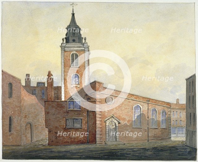 Church of St Michael Bassishaw, City of London, 1815. Artist: William Pearson